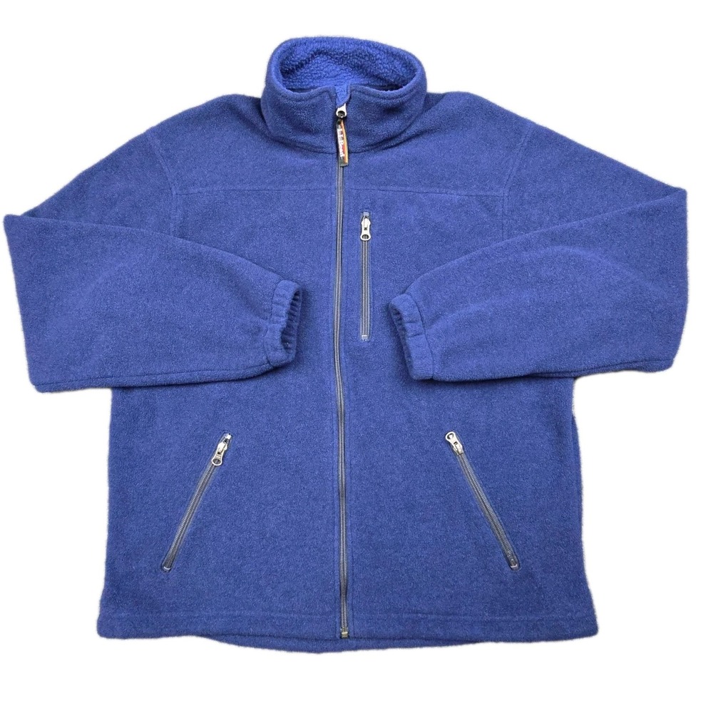 L.L. Bean Thermal Pro Fleece Jacket Full Zip Made USA Men's Medium Vintage